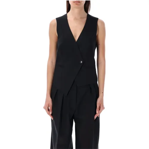 Tailored Overlap Vest Outerwear , female, Sizes: S - Róhe - Modalova