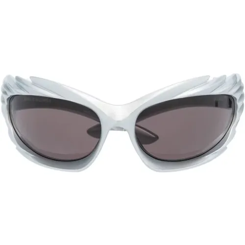 Silberne Sonnenbrille mit Zubehör,Sunglasses - Balenciaga - Modalova