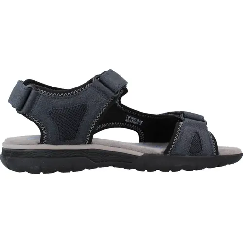 Herren Flache Sandalen , Herren, Größe: 46 EU - Geox - Modalova