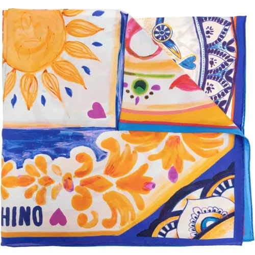 Silky Scarves, unisex, , Size: ONE SIZE Silk scarf - Moschino - Modalova