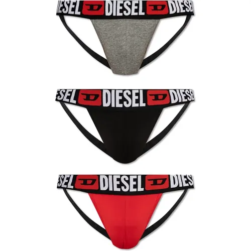 Bottoms, male, , Size: L Three-pack Jockstraps Umbr-Jockythreepack - Diesel - Modalova