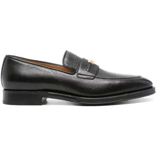 Loafers, male, , Size: 7 US Leather Loafers Men's Shoes - Bally - Modalova