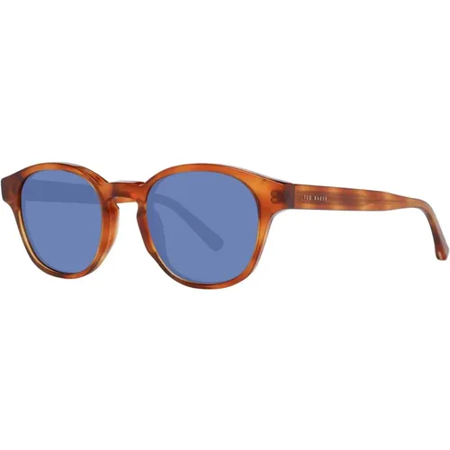 Braune Herren Sonnenbrille Runde Blaue Gläser - Ted Baker - Modalova