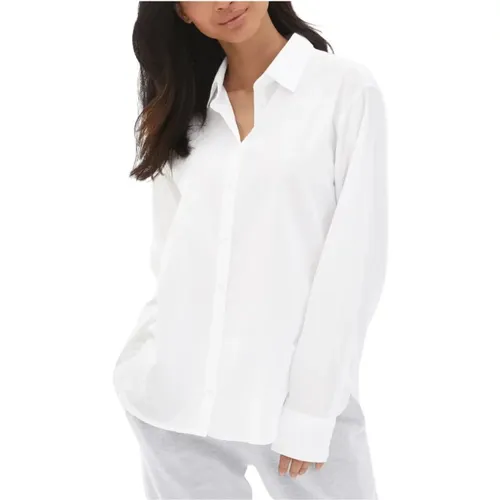 Weiße Baumwoll-Popeline-Hemd , Damen, Größe: 2XS - Juvia - Modalova