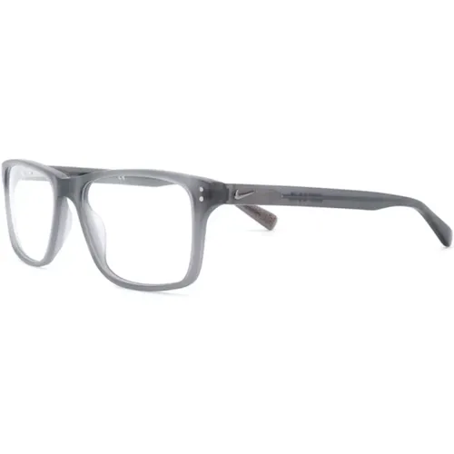 Glasses, male, , Size: 54 MM Grey Optical Frame with Accessories - Nike - Modalova