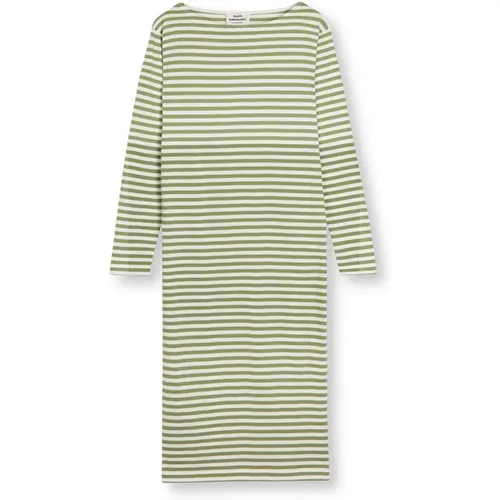 Soft Single Stripe Dress Mosstone , female, Sizes: XL, 3XL, S, M, 2XL - Mads Nørgaard - Modalova