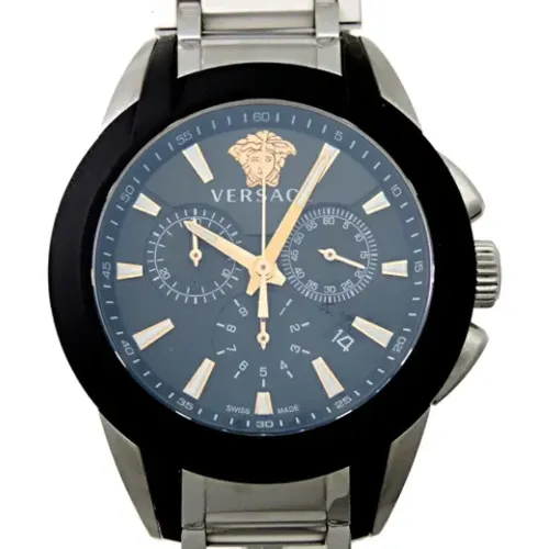 Pre-owned Watches, male, , Size: ONE SIZE Pre-owned Stainless Steel watches - Versace Pre-owned - Modalova