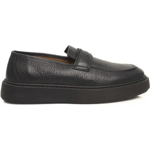 Loafers, male, , Size: 8 US Men's Leather Loafers - High Rubber Sole - Cerruti 1881 - Modalova