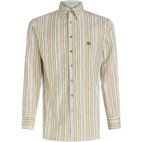 Stripe Pattern Cotton Shirt , male, Sizes: M, 2XL, L - ETRO - Modalova