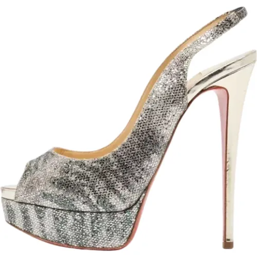 Pre-owned Fabric heels , female, Sizes: 5 1/2 UK - Christian Louboutin Pre-owned - Modalova