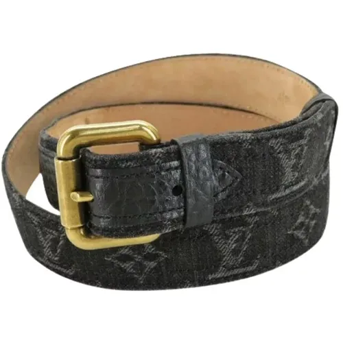 Pre-owned Denim belts , female, Sizes: ONE SIZE - Louis Vuitton Vintage - Modalova