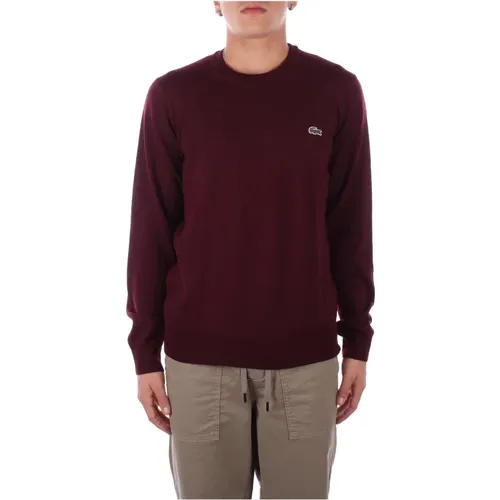 Bordeaux Pullover Logo Front Regular Fit , Herren, Größe: 4XL - Lacoste - Modalova