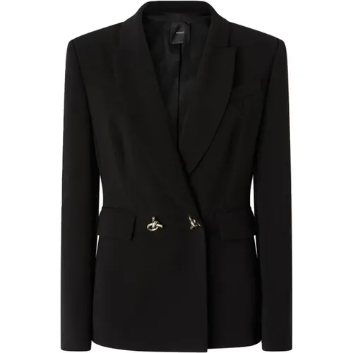 Blazers, female, , Size: M Technical Cady Jacket with Metal Button - pinko - Modalova