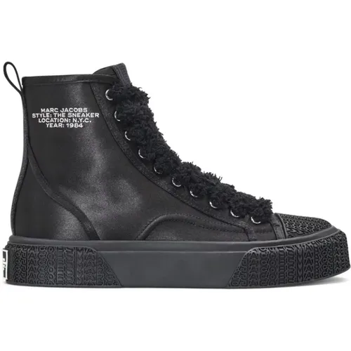 Sneakers, female, , Size: 9 US High Top Satin Sneakers - Marc Jacobs - Modalova