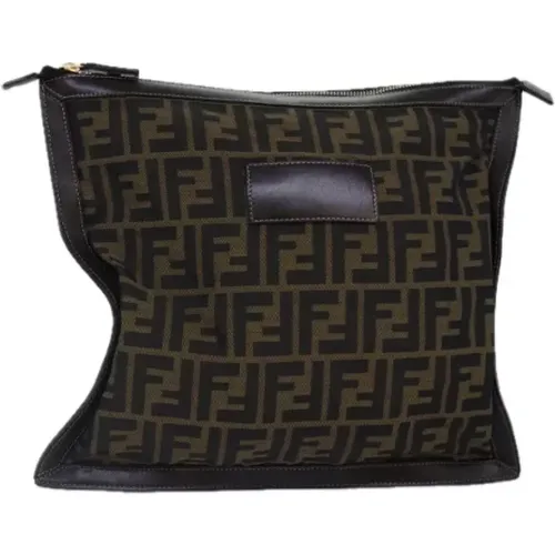 Pre-owned Clutches, female, , Size: ONE SIZE Pre-owned Canvas clutches - Fendi Vintage - Modalova