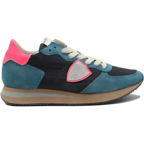 Neon Noir Vintage Sneakers , female, Sizes: 6 UK, 7 UK, 5 UK, 4 UK, 3 UK - Philippe Model - Modalova