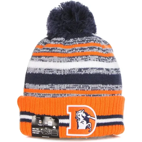 Beanies, male, , Size: ONE SIZE Denver Broncos Pom Pom Beanie Hat - new era - Modalova