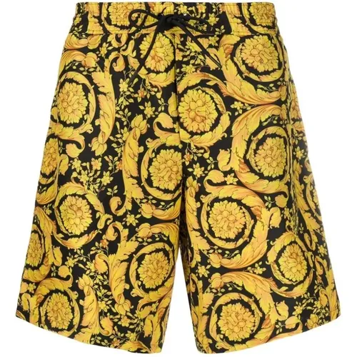 Casual Shorts, male, , Size: XL Barocco-print Beachwear Underwear - Versace - Modalova