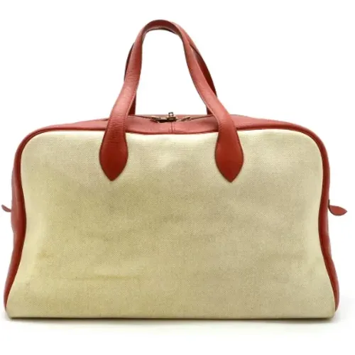 Pre-owned Weekend Bags, female, , Size: ONE SIZE Pre-owned Canvas travel-bags - Hermès Vintage - Modalova