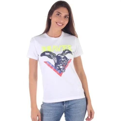 Damen Baumwoll T-Shirt , Damen, Größe: 2XS - Diesel - Modalova