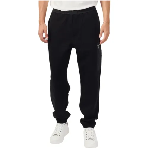 Schwarze Hose mit seitlicher Reißverschlusstasche , Herren, Größe: XL - Armani Exchange - Modalova