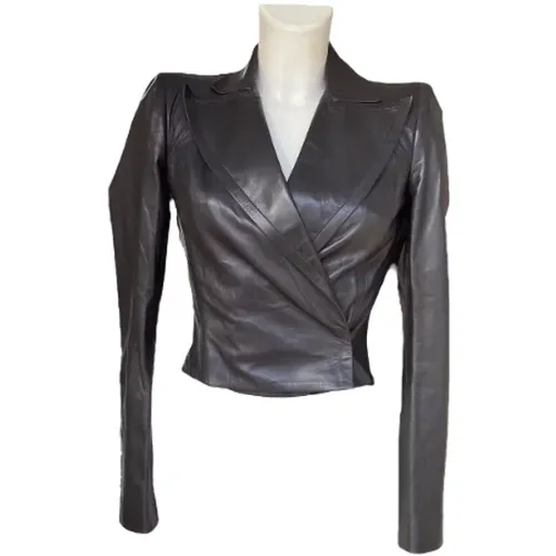 Pre-owned Jackets, female, , Size: M Pre-owned Leather outerwear - Yves Saint Laurent Vintage - Modalova