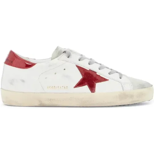 Super-Star Classic Leder Sneakers,Weiße Sneakers Aw24 - Golden Goose - Modalova