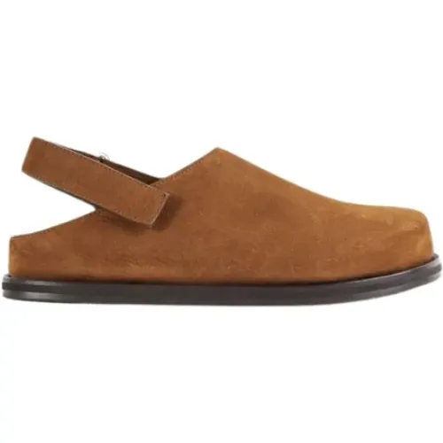 Clogs, male, , Size: 8 US Suede Mules Straps Rounded Toe - Studio Nicholson - Modalova