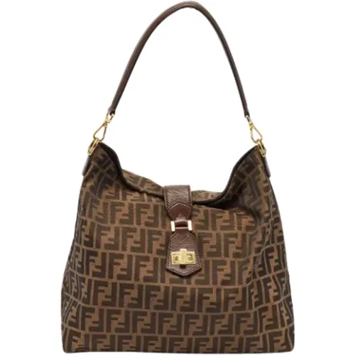 Pre-owned Shoulder Bags, female, , Size: ONE SIZE Pre-owned Canvas fendi-bags - Fendi Vintage - Modalova