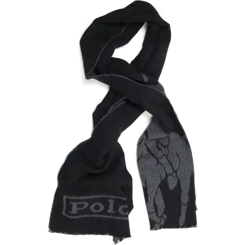 Winter Scarves, male, , Size: ONE SIZE Maxi Logo Double-face Scarf - Polo Ralph Lauren - Modalova