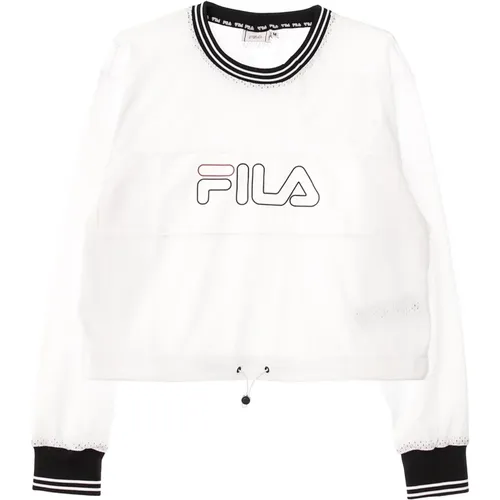 Sweatshirts, female, , Size: M Sporty Mesh Crop Top Bright - Fila - Modalova