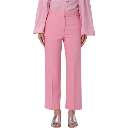 Hohe Taille Rosa Hose , Damen, Größe: S - MSGM - Modalova