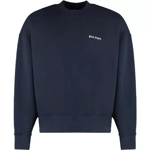 Sweatshirts, male, , Size: L Ribbed Crew-neck Sweatshirt - Palm Angels - Modalova