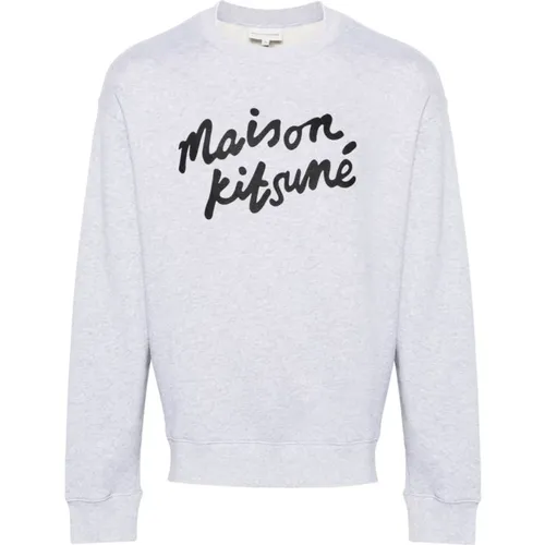 Sweatshirts, male, , Size: L Maison Kitsune Sweaters Grey - Maison Kitsuné - Modalova