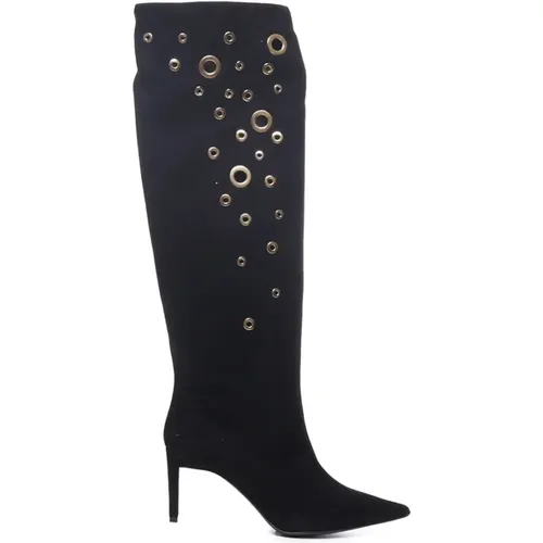 Pointed Boots with Metal Embellishment , female, Sizes: 6 UK - pinko - Modalova