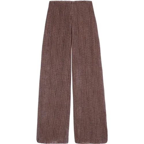 Wide Leg Velvet Pants , Damen, Größe: S - Cortana - Modalova