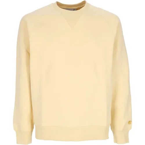 Sweatshirts, male, , Size: XL Citron/Gold Crewneck Sweatshirt - Carhartt WIP - Modalova