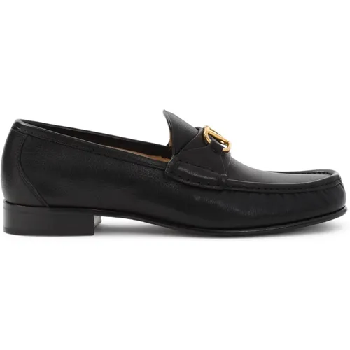 Loafers, male, , Size: 12 US Leather Loafer Shoes - Valentino Garavani - Modalova