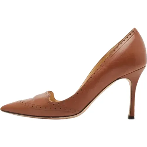 Pre-owned Pumps, female, , Size: 9 US Pre-owned Leather heels - Manolo Blahnik Pre-owned - Modalova