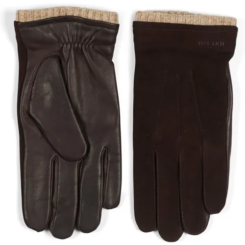 Gloves, male, , Size: S Dark Leather Gloves for Men - Howard London - Modalova