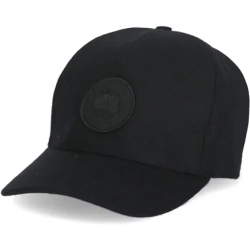 Caps, male, , Size: ONE SIZE Wool Baseball Cap with Logo Patch - Canada Goose - Modalova