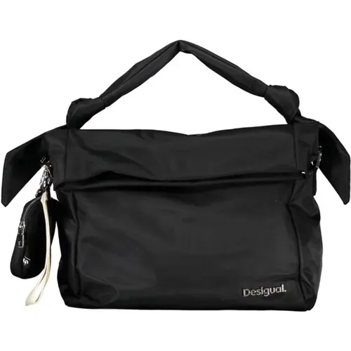 Schwarze Polyester-Handtasche mit Abnehmbarer Geldbörse - Desigual - Modalova