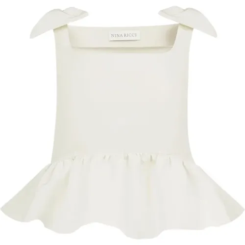 Natürlicher Peplum Top - Stilvolles Design - Nina Ricci - Modalova