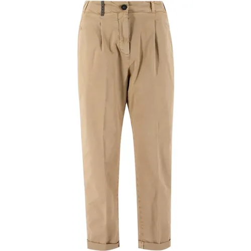 Chinos, female, , Size: XS Women's Clothing Trousers Cordame Ss24 - PESERICO - Modalova