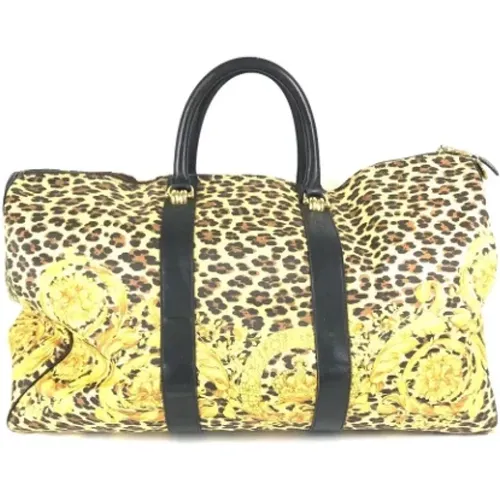 Pre-owned Weekend Bags, female, , Size: ONE SIZE Pre-owned Leather travel-bags - Versace Pre-owned - Modalova