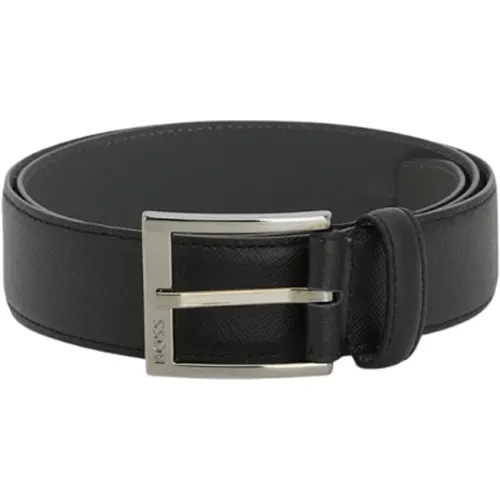 Belts, male, , Size: 105 CM Leather Belt with Classic Design - Hugo Boss - Modalova