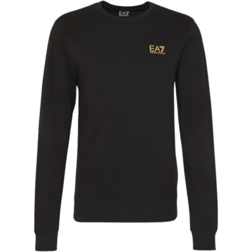 EA7 Core Identity Sweater /Gold , male, Sizes: M, L - Emporio Armani - Modalova