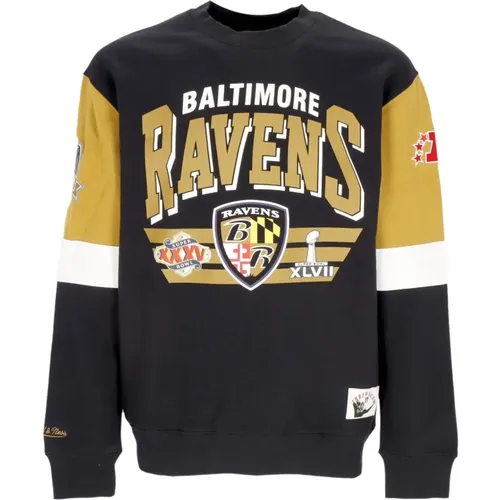 Sweatshirts, male, , Size: S Baltimore Ravens Crewneck Sweatshirt NFL - Mitchell & Ness - Modalova