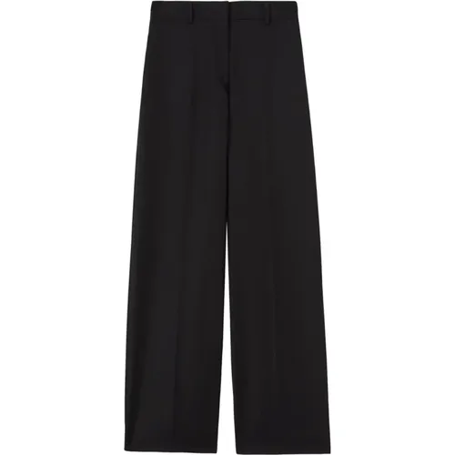 High Waist Trousers with Grosgrain Ribbon , female, Sizes: 2XS - Palm Angels - Modalova