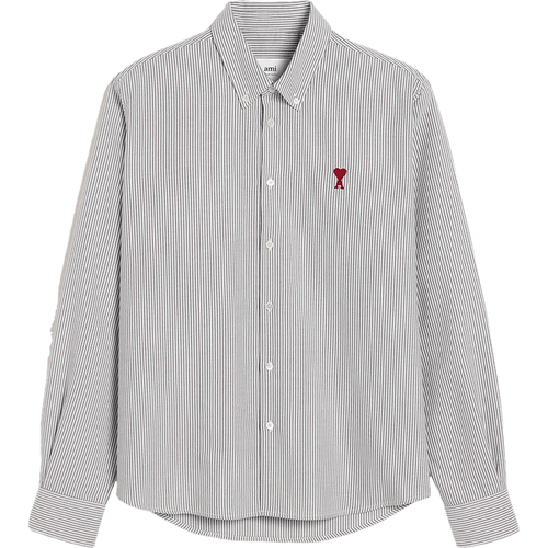 Button-down-Hemd mit Logo - Größe S - AMI Paris - Modalova